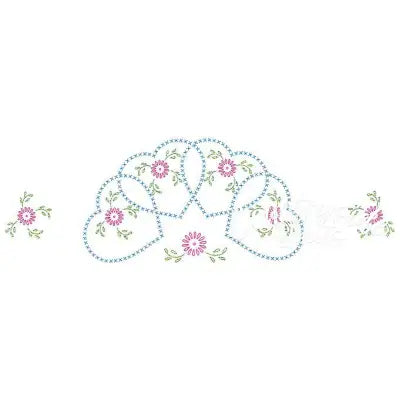 Starburst Of Hearts Perle Edge Pillowcase