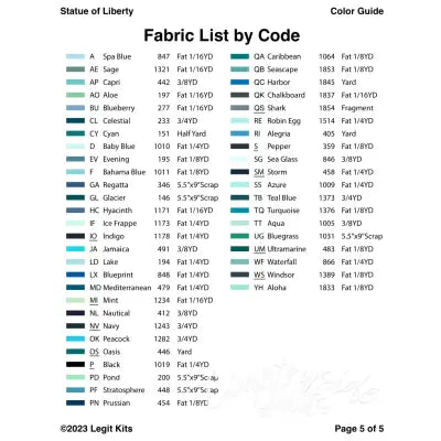 Statue of Liberty Pattern