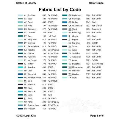 Statue of Liberty Quilt Kit