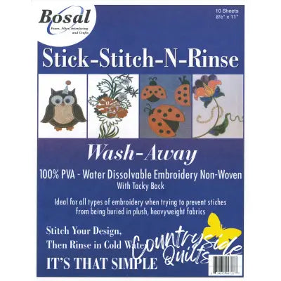 Stick Stitch & Rinse 8-1/2in x 11in 10pk