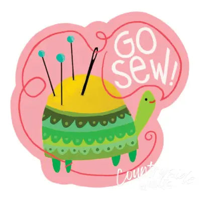 Sticker Go Sew Pink Turtle 3pk