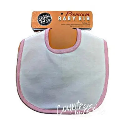 Stitch ’Em Up Blank Pink Baby Bibs by Aunt Martha’s® Bib BBP