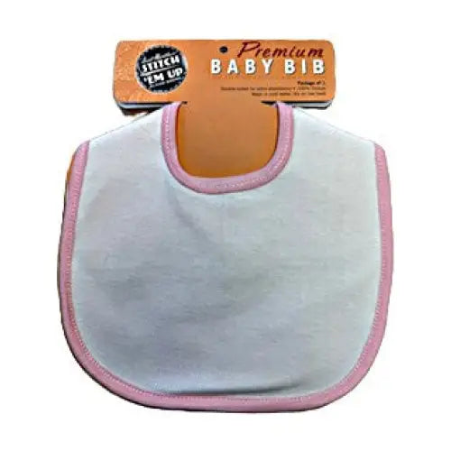Stitch ’Em Up Blank Pink Baby Bibs by Aunt Martha’s® Bib BBP