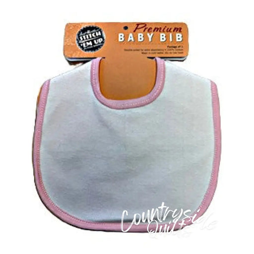Stitch ’Em Up Blank Pink Baby Bibs by Aunt Martha’s® Bib BBP