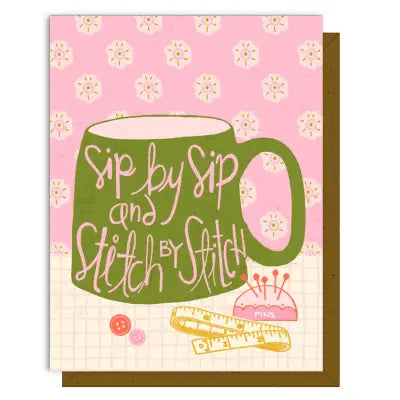 Stitch By Stitch Greeting Card