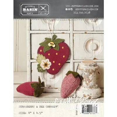 Strawberry & Bee Ornament