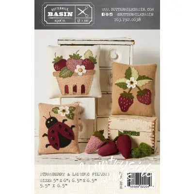 Strawberry & Ladybug Pillows