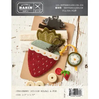 Strawberry Scissor Holder & Fob