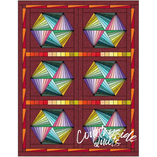 STRIPED 60 DEGREE TRIANGLES QUILT 85035 3DQ6964