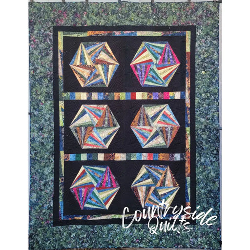 STRIPED 60 DEGREE TRIANGLES QUILT 85035 3DQ6964