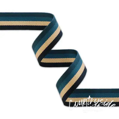 Striped Boathouse Webbing 1-1/2in x 3 yd