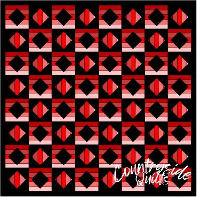 Striped Square in a Square Quilt Pattern