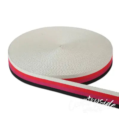 Striped Valentine Webbing 1-1/2in x 50yd