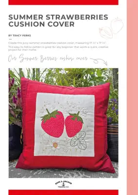 Summer Strawberries Cushion Cover
