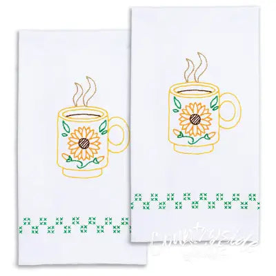 Sunflower Cup Decorative Hand Towels