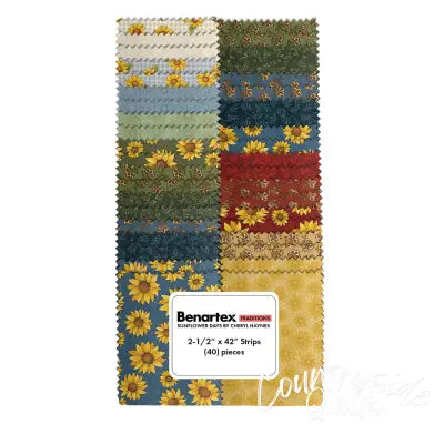 Sunfower Days 2-1/2in Strips, 40pcs/bundle