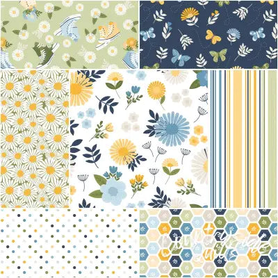 Sunshine & Dandelions 1 Yard Bundle Cloud, 7 Pcs.