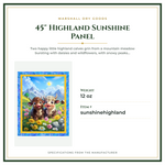 Product Specifications – 45" Highland Sunshine Panel