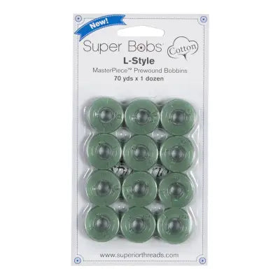 Super Bobs MasterPiece Cotton 70yd Prewound Bobbins 12ct L-Style Michaelangelo
