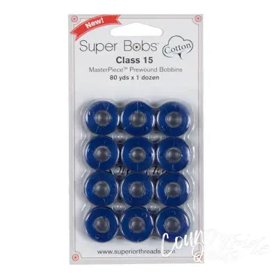 Super Bobs MasterPiece Cotton 80yd Prewnd Bobbins 12ct Class 15 Starry Starry Nt