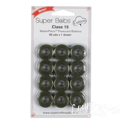 Super Bobs MasterPiece Cotton 80yd Prewound Bobbins 12ct Class 15 Da Vinci