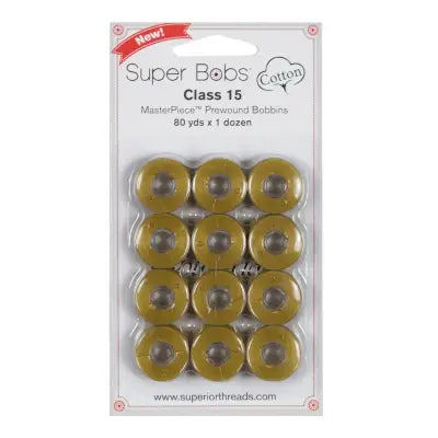 Super Bobs MasterPiece Cotton 80yd Prewound Bobbins 12ct Class 15 Bottecelli