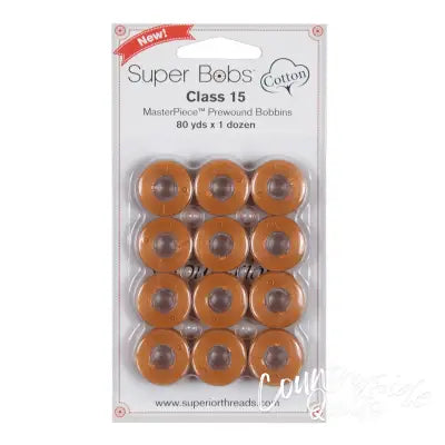 Super Bobs MasterPiece Cotton 80yd Prewound Bobbins 12ct Class 15 Renoir