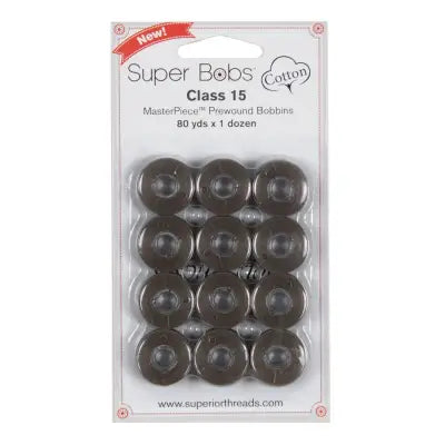 Super Bobs MasterPiece Cotton 80yd Prewound Bobbins 12ct Class 15 Nightscape