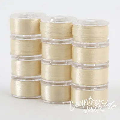 SuperBobs Polyester Bobbin 12pk Class 15 Cream