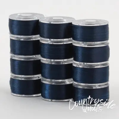 SuperBobs Polyester Bobbin 12pk Class 15 Dark Blue