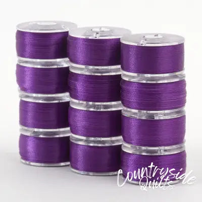 SuperBobs Polyester Bobbin 12pk Class 15 Dark Purple