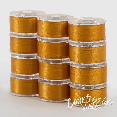 SuperBobs Polyester Bobbin 12pk Class 15 Gold