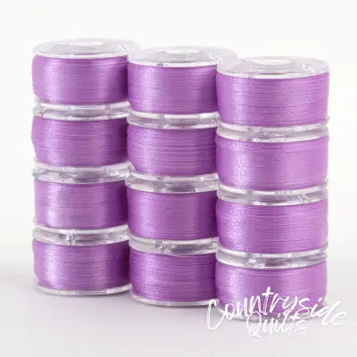 SuperBobs Polyester Bobbin 12pk Class 15 Light Purple