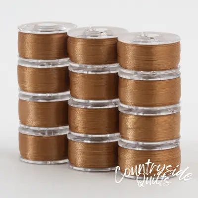 SuperBobs Polyester Bobbin 12pk Class 15 Medium Brown