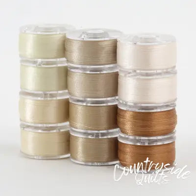 SuperBobs Polyester Bobbin 12pk Class 15 Neutral