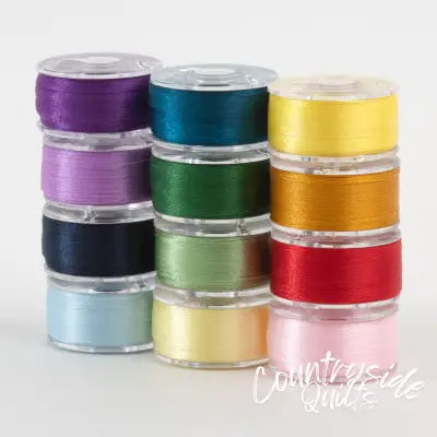 SuperBobs Polyester Bobbin 12pk Class 15 Rainbow