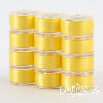 SuperBobs Polyester Bobbin 12pk Class 15 Yellow