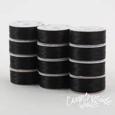 SuperBobs Polyester Bobbin 12pk L-Style Black