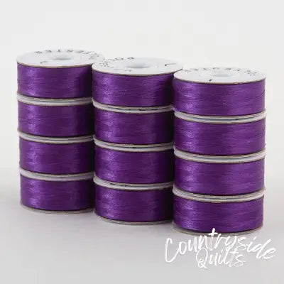 SuperBobs Polyester Bobbin 12pk L-Style Dark Purple