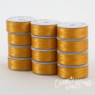 SuperBobs Polyester Bobbin 12pk L-Style Gold