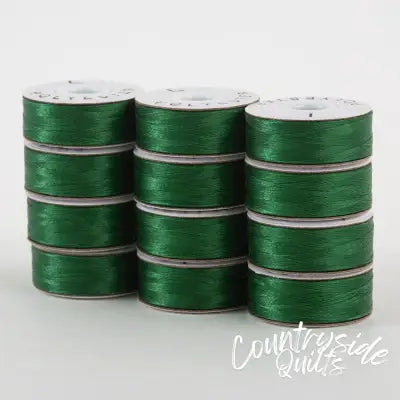 SuperBobs Polyester Bobbin 12pk L-Style Green