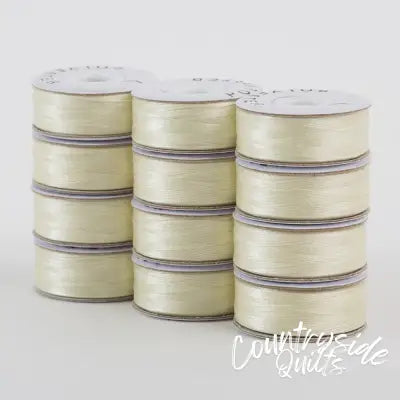 SuperBobs Polyester Bobbin 12pk L-Style Ivory
