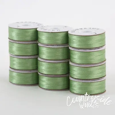 SuperBobs Polyester Bobbin 12pk L-Style Light Green