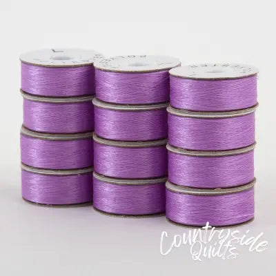 SuperBobs Polyester Bobbin 12pk L-Style Light Purple
