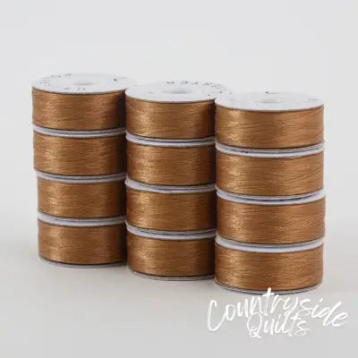 SuperBobs Polyester Bobbin 12pk L-Style Medium Brown