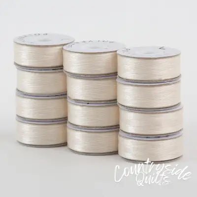 SuperBobs Polyester Bobbin 12pk L-Style Off White