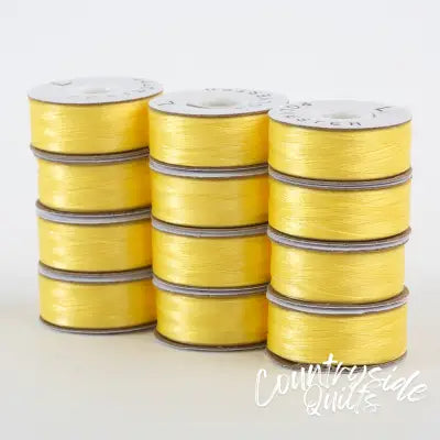 SuperBobs Polyester Bobbin 12pk L-Style Yellow