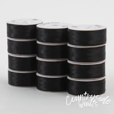 SuperBobs Polyester Bobbin 12pk M-Style Black