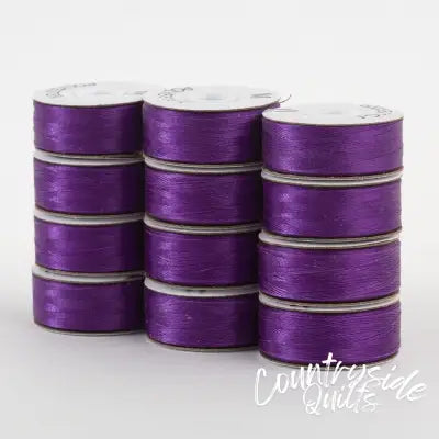 SuperBobs Polyester Bobbin 12pk M-Style Dark Purple