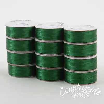 SuperBobs Polyester Bobbin 12pk M-Style Green